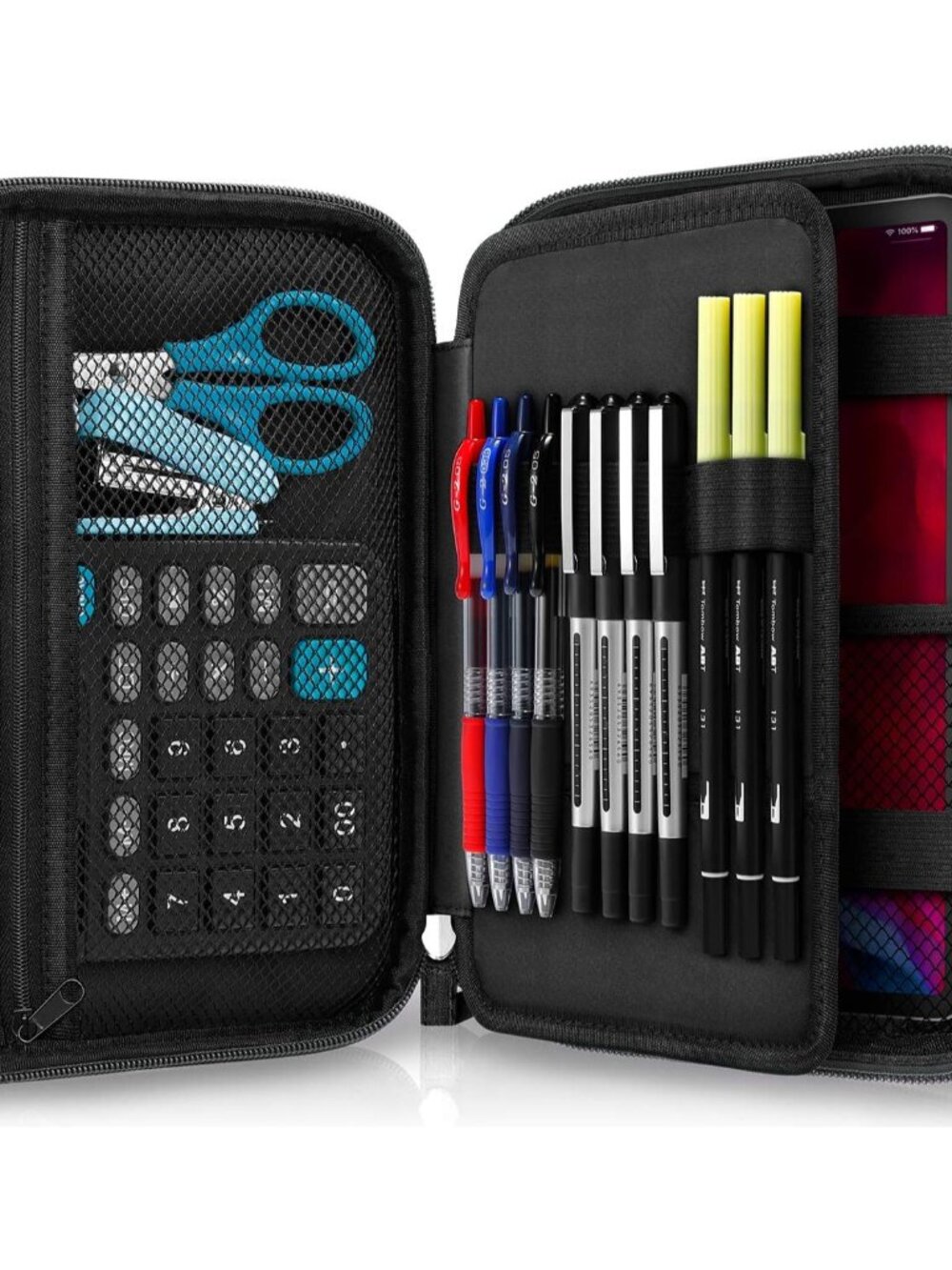 Big Capacity Storage Pouch Marker Pen Pencil Case Simple Stationery Bag Box Art
